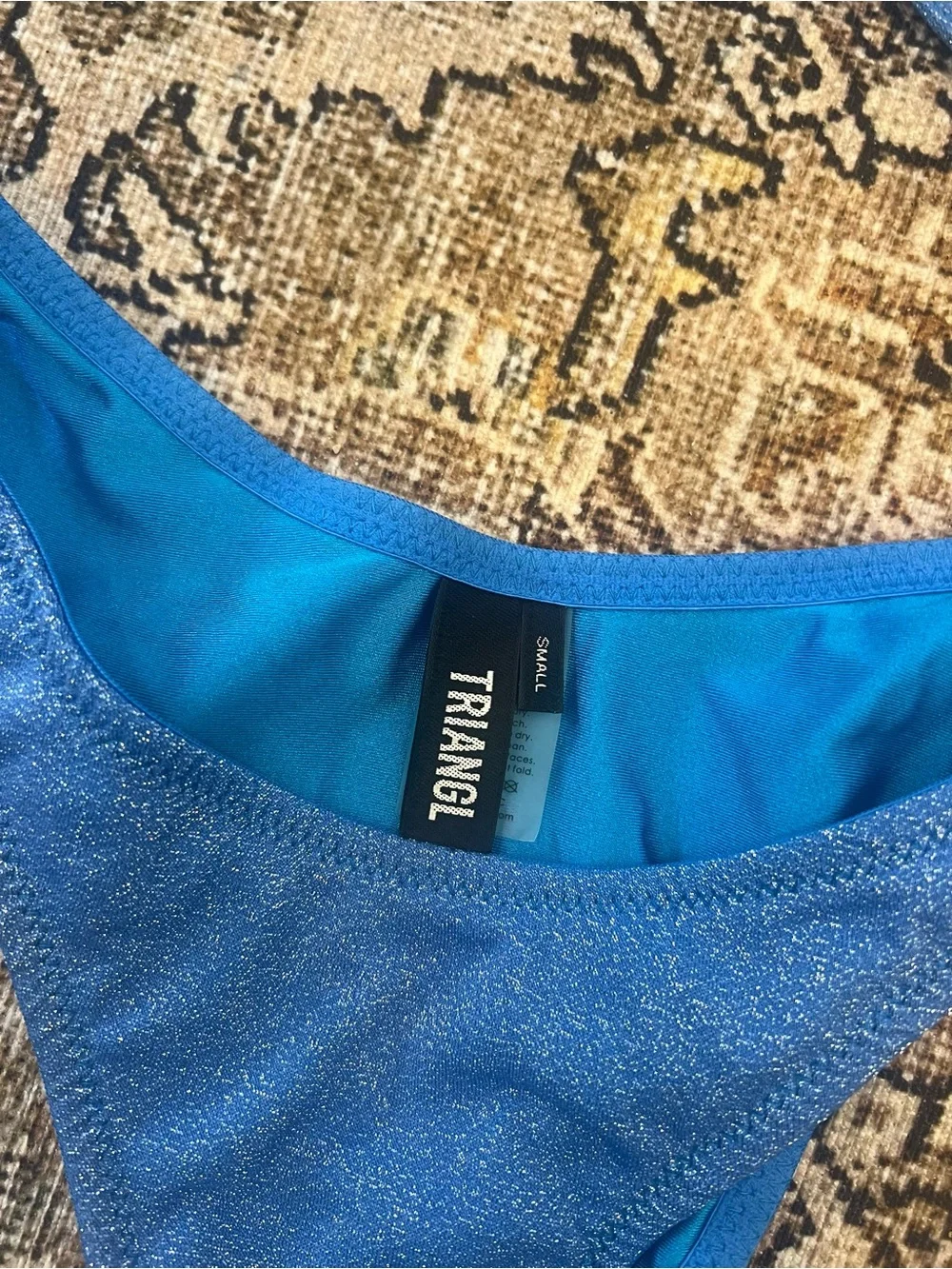 triangl swimwear Shimmering Blue Bikini